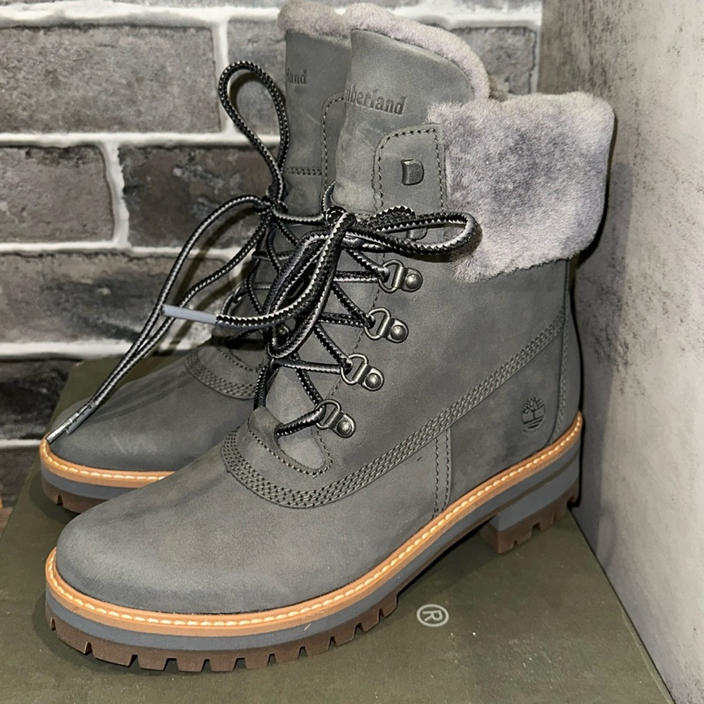 Timberland Courmayeur Valley Wp 6in With Shearling Nubuck Boots W Size 8.5 NWT